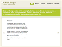 Tablet Screenshot of cultuscottages.com